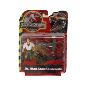 Jurassic Park III Dr. Grant & Velociraptor, Hasbro 2000