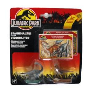 Jurassic Park Die Cast Brachiosaurus & Velociraptor, Kenner 1993
