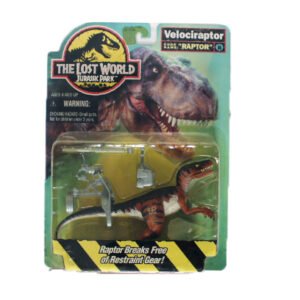 The Lost World Jurassic Park Velociraptor, Raptor Breaks Free Of Restraint Gear, Kenner 1996