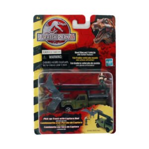Jurassic Park III Pick-Up Truck With Capture Rod & Pteranodon Real Die Cast Vehicle, 2000 Hasbro