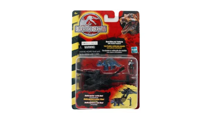 Véhicule Jurassic Park 3 – Hélicoptère Hasbro Avec Filet – Diecast – Neuf