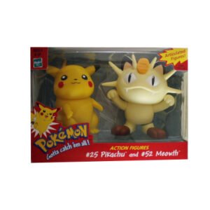 Pokemon Articulated Figures Pikachu & Meowth, Hasbro 1999