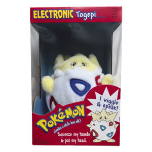 Pokemon Electronic Togepi Plush (I Wiggle & Speak!), Squeeze my Hands and Pal my Head, Hasbro 1998