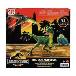 Jurassic Park '93 Classic Dr. Ian Malcolm Glider Escape Pack, Mattel 2023