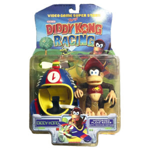 Nintendo 64 Video Game Super Stars Diddy Kong Racing Diddy Kong, Motorized Plane Racer With Rocking Motion, Toy Biz 1999