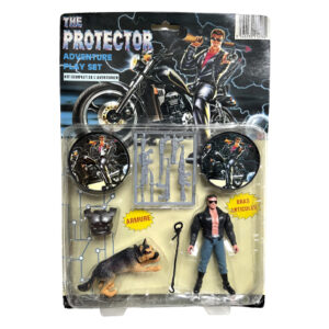 The Protector Action Figure Play Set With Dog (Terminator Knock-off / Bootleg), GifToys 90s