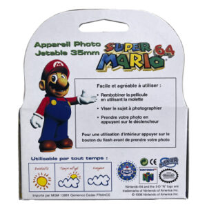 Super Mario N64 One Time Use 35mm Camera, Nintendo 1998