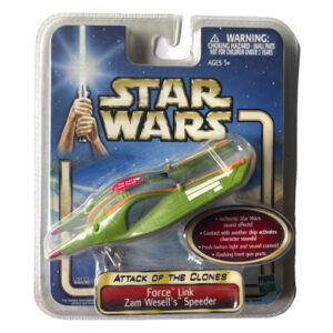 Star Wars Attack Of The Clones Force Link Zam Wessel's Speeder, Hasbro 2002