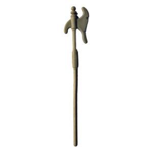 Masters Of The Universe (MOTU) Castle Grayskull Long Axe (bruine / beige variant), Mattel 1982