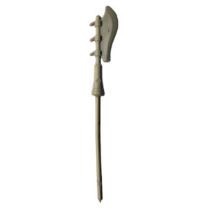 Masters Of The Universe (MOTU) Castle Grayskull Scythe (bruine / beige variant), Mattel 1982