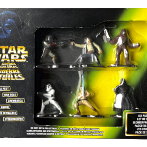 Star Wars Die Cast Metal Collectibles Six Pack with Boba Fett, Han Solo, Chewbacca, Darth Vader, Luke Skywalker & Stormtrooper, Kenner / Hasbro 1996