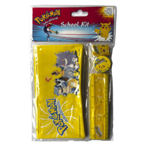 Vintage Pokemon School Kit met etui, puntenslijper, gum en liniaal, Nintendo 2000